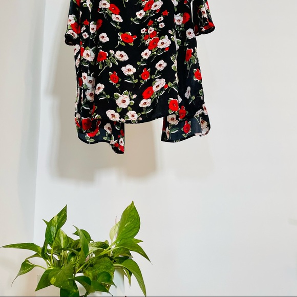 Floral Satin-y Kimono Robe | EUC Size XL (no tie) - Picture 6 of 7